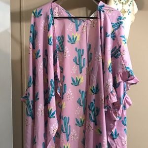 Pink cactus kimono